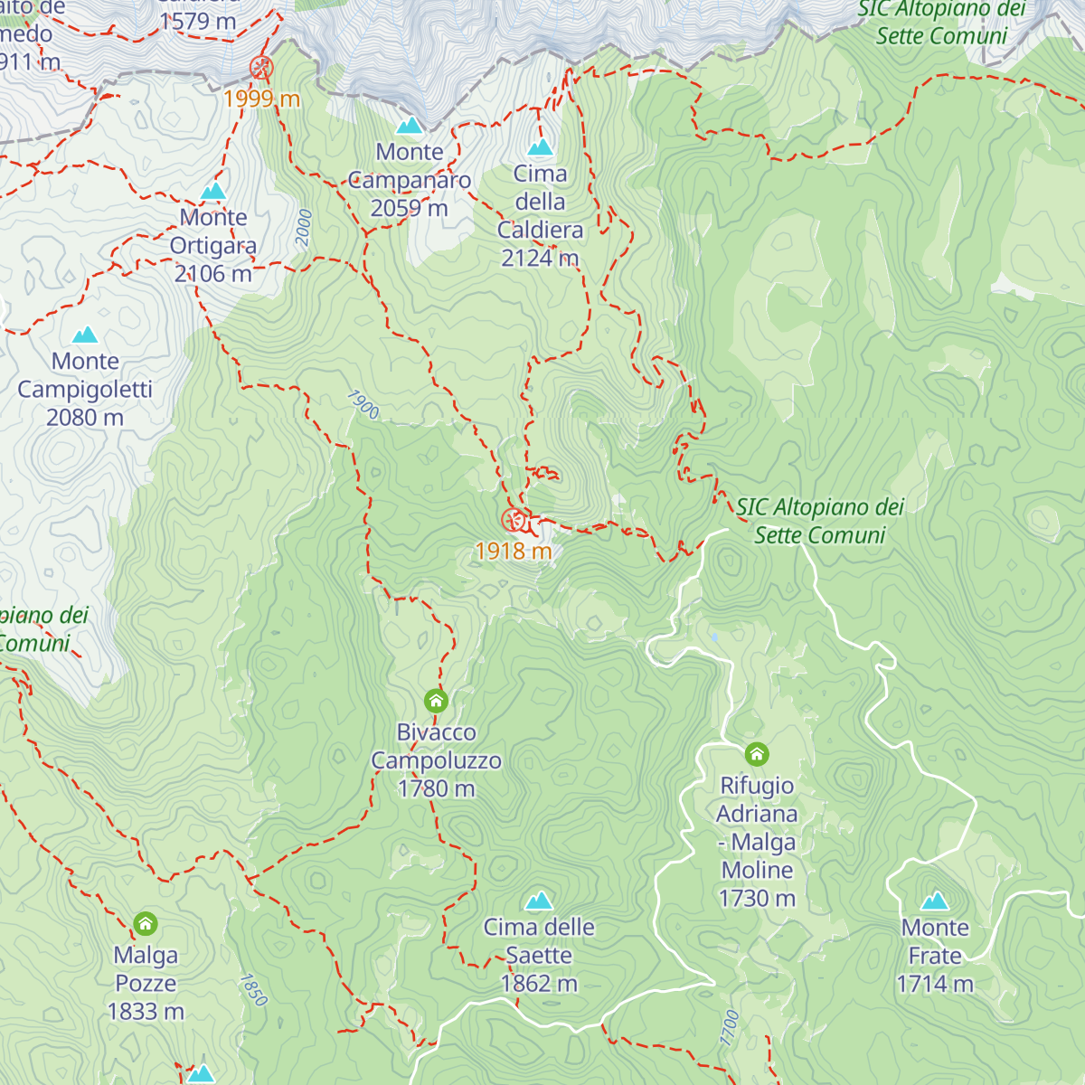 Rifugio Cecchin map