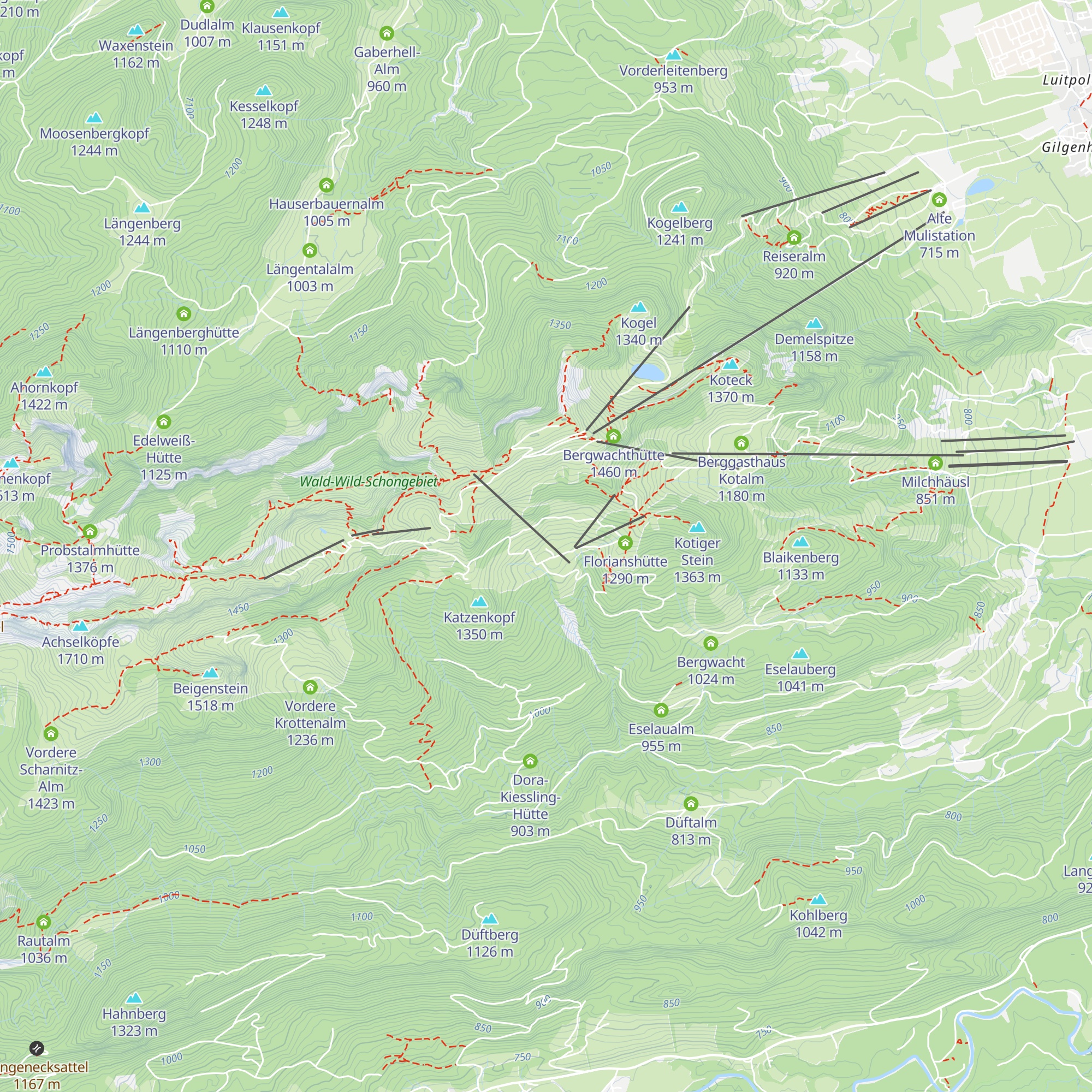 Finstermünz-Alm map