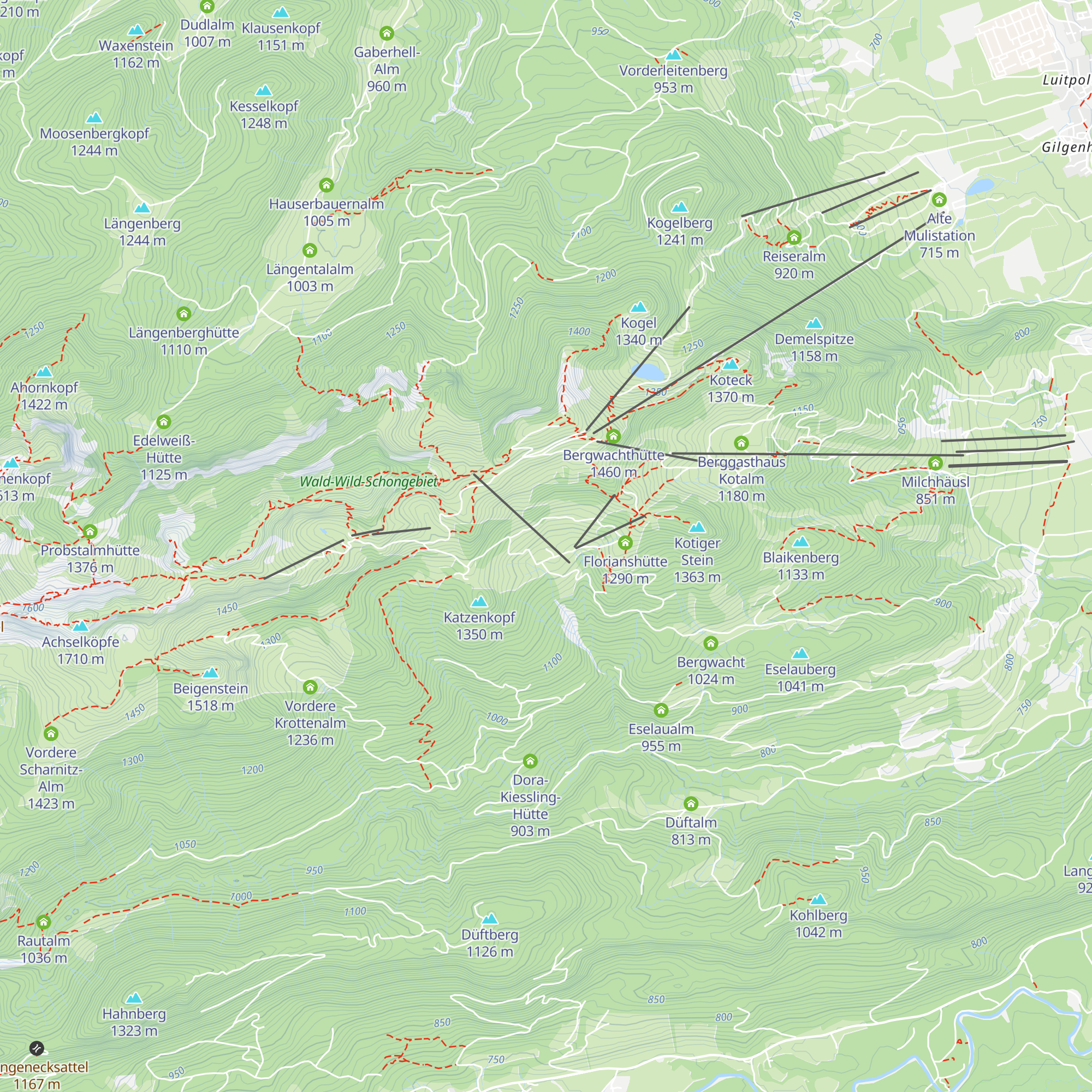 Finstermünz-Alm map