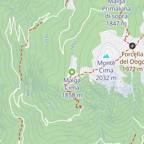 Map of Malga Cima