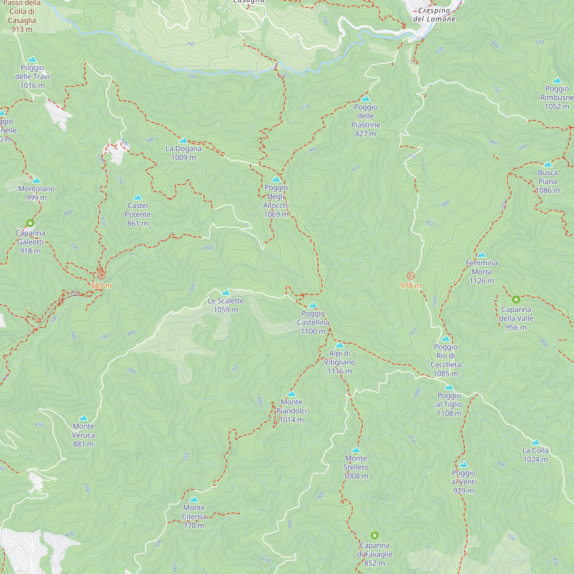 Rifugio Castellina map