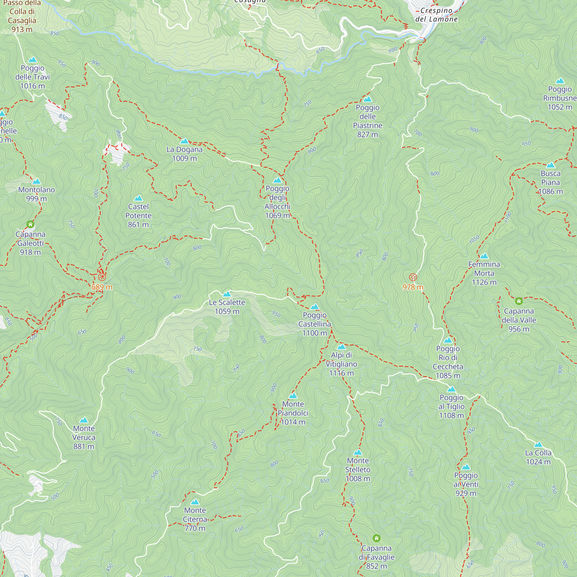 Rifugio Castellina map
