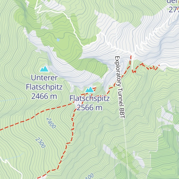 Map of Flatschspitz