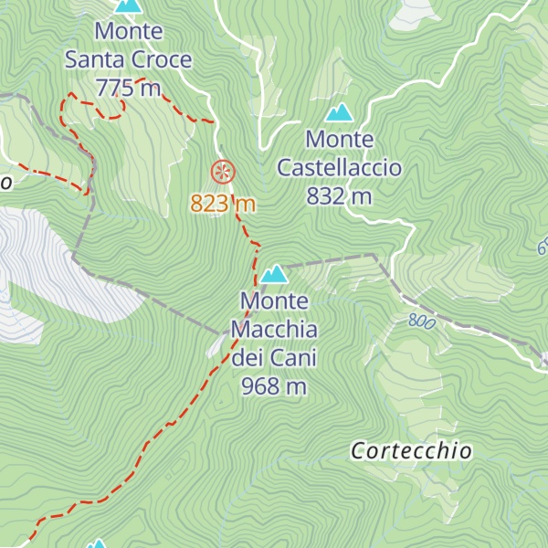 Map of Monte Macchia dei Cani