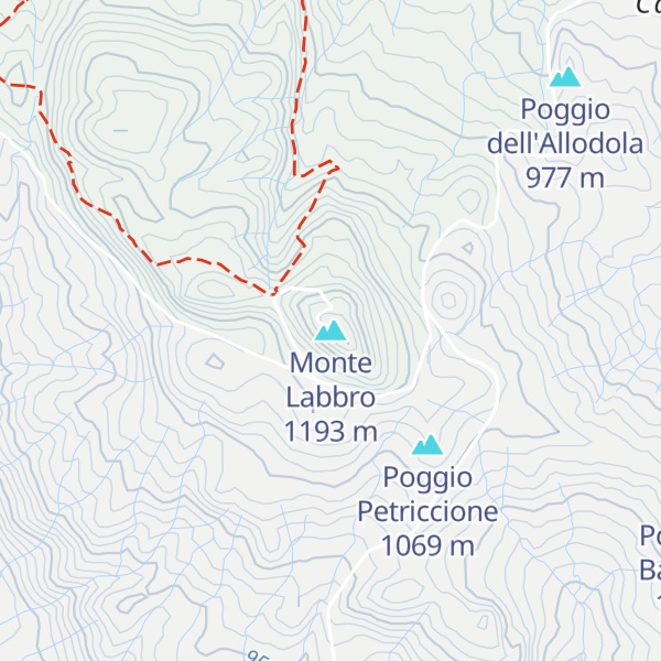 Map of Monte Labbro