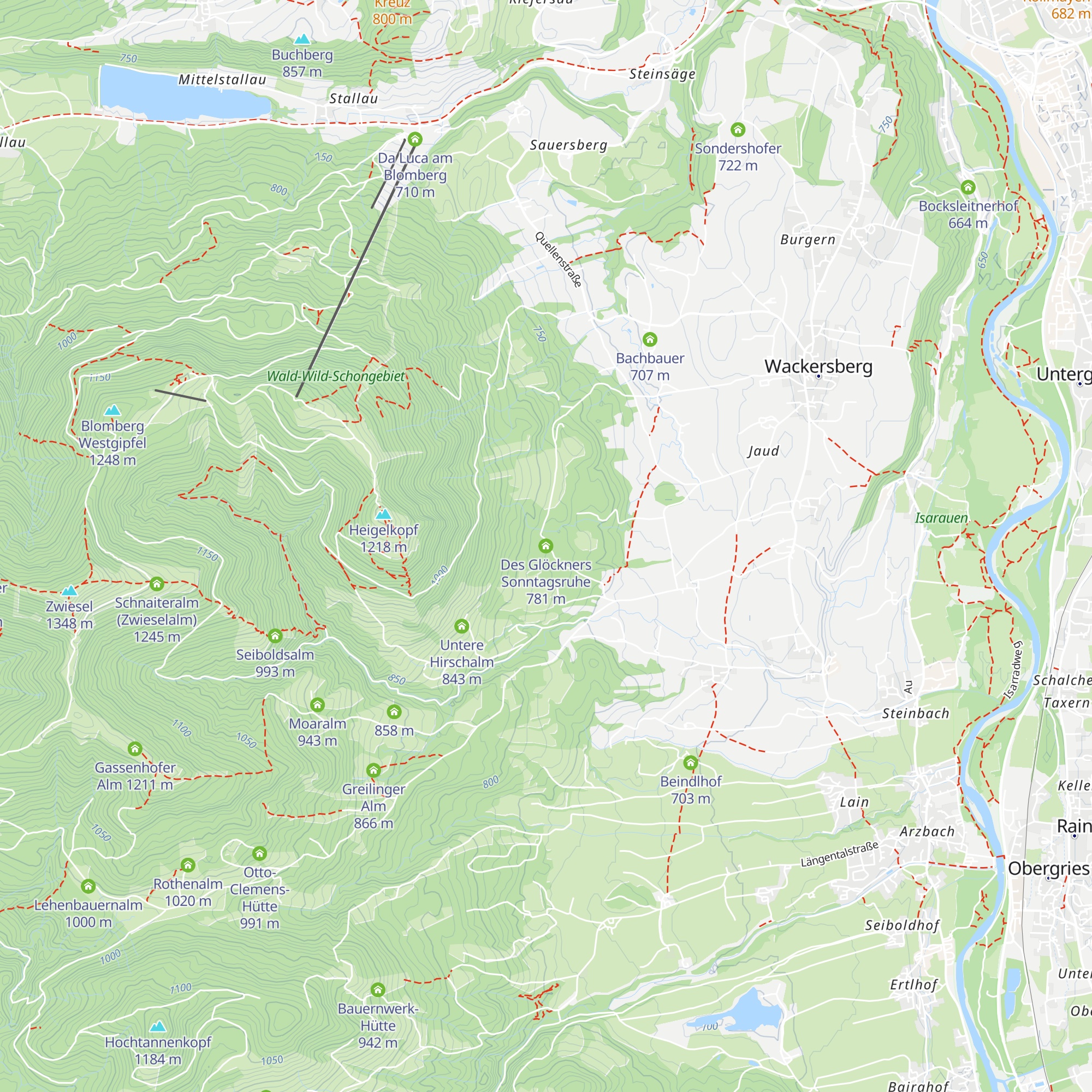 Des Glöckners Sonntagsruhe map
