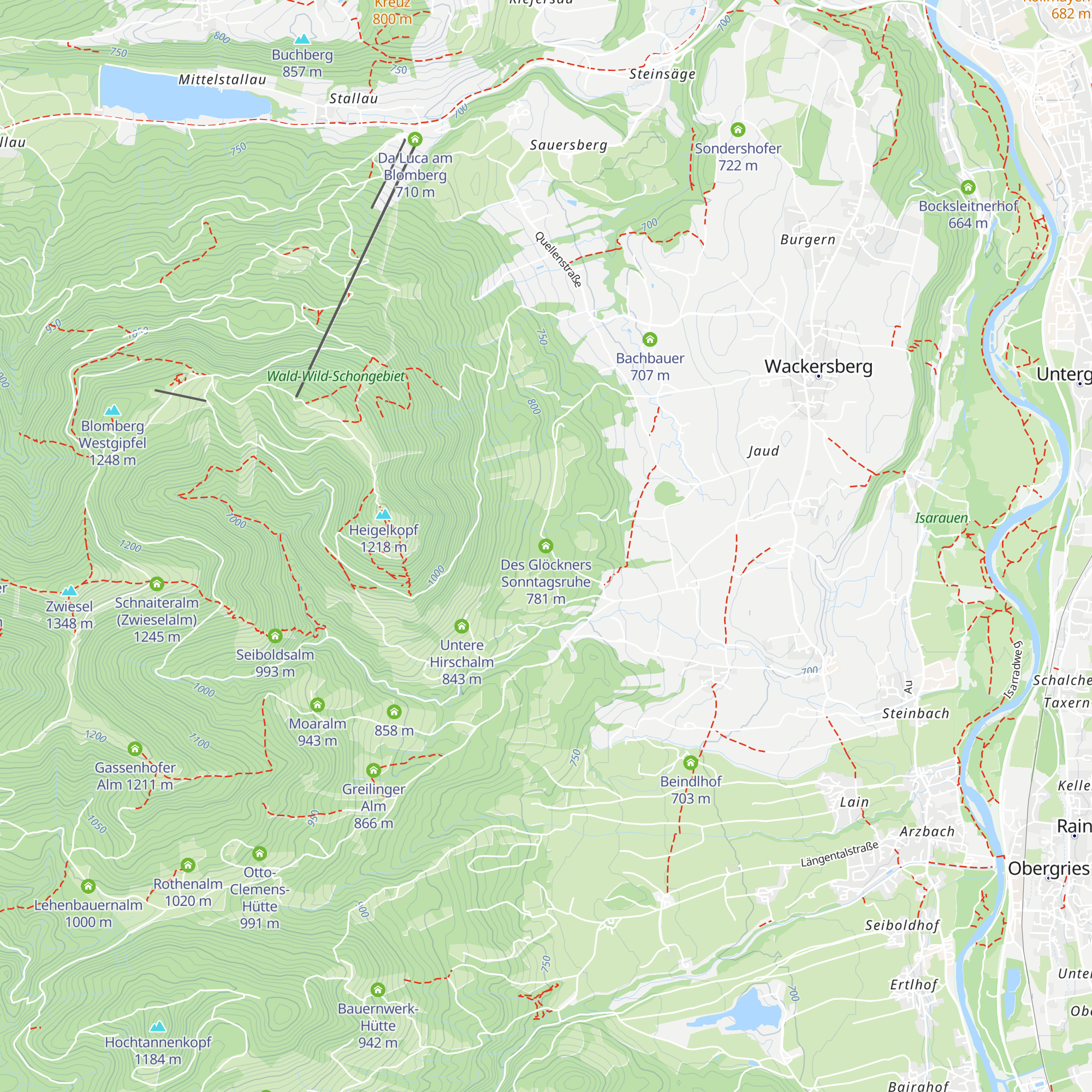 Des Glöckners Sonntagsruhe map