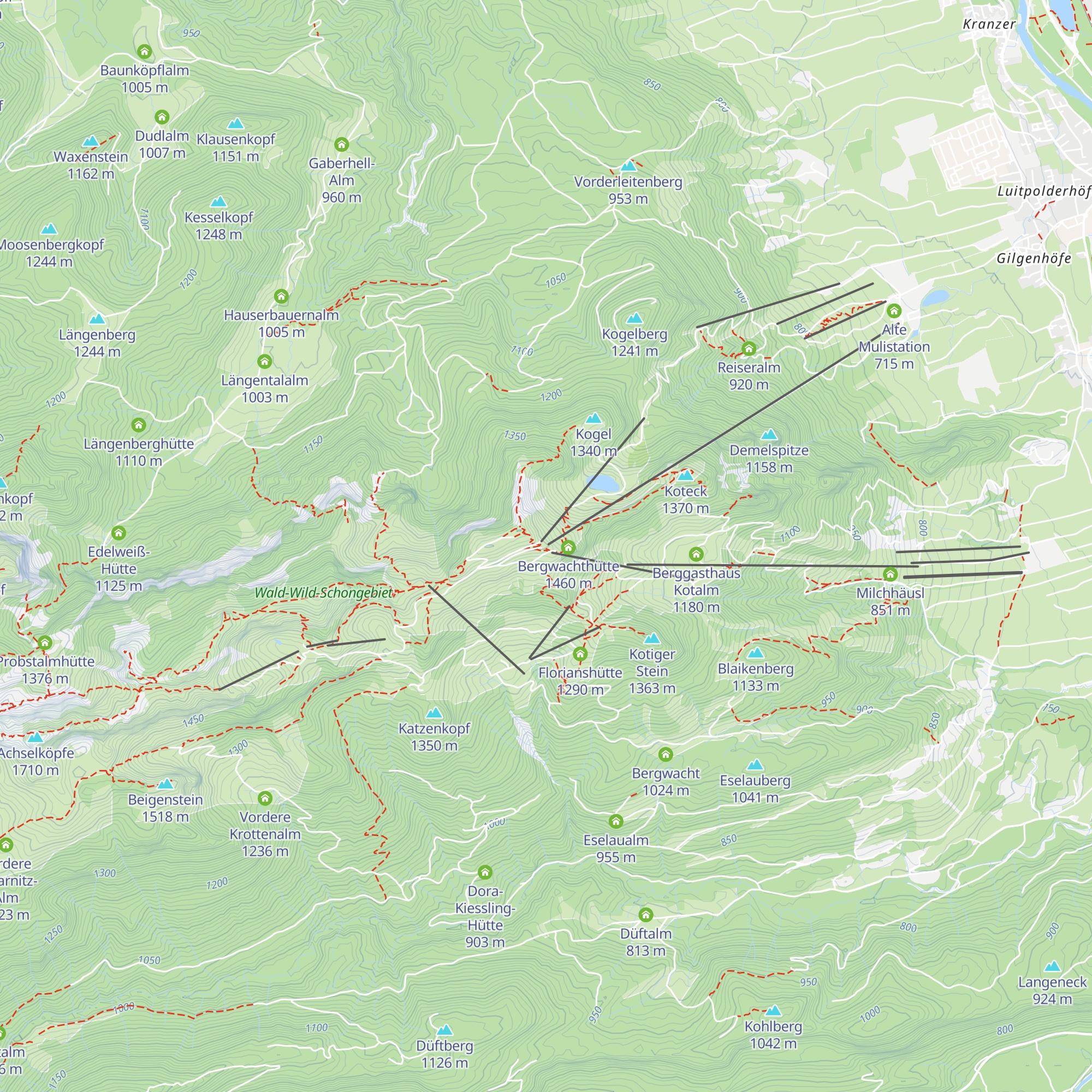 Panoramarestaurant Brauneck map