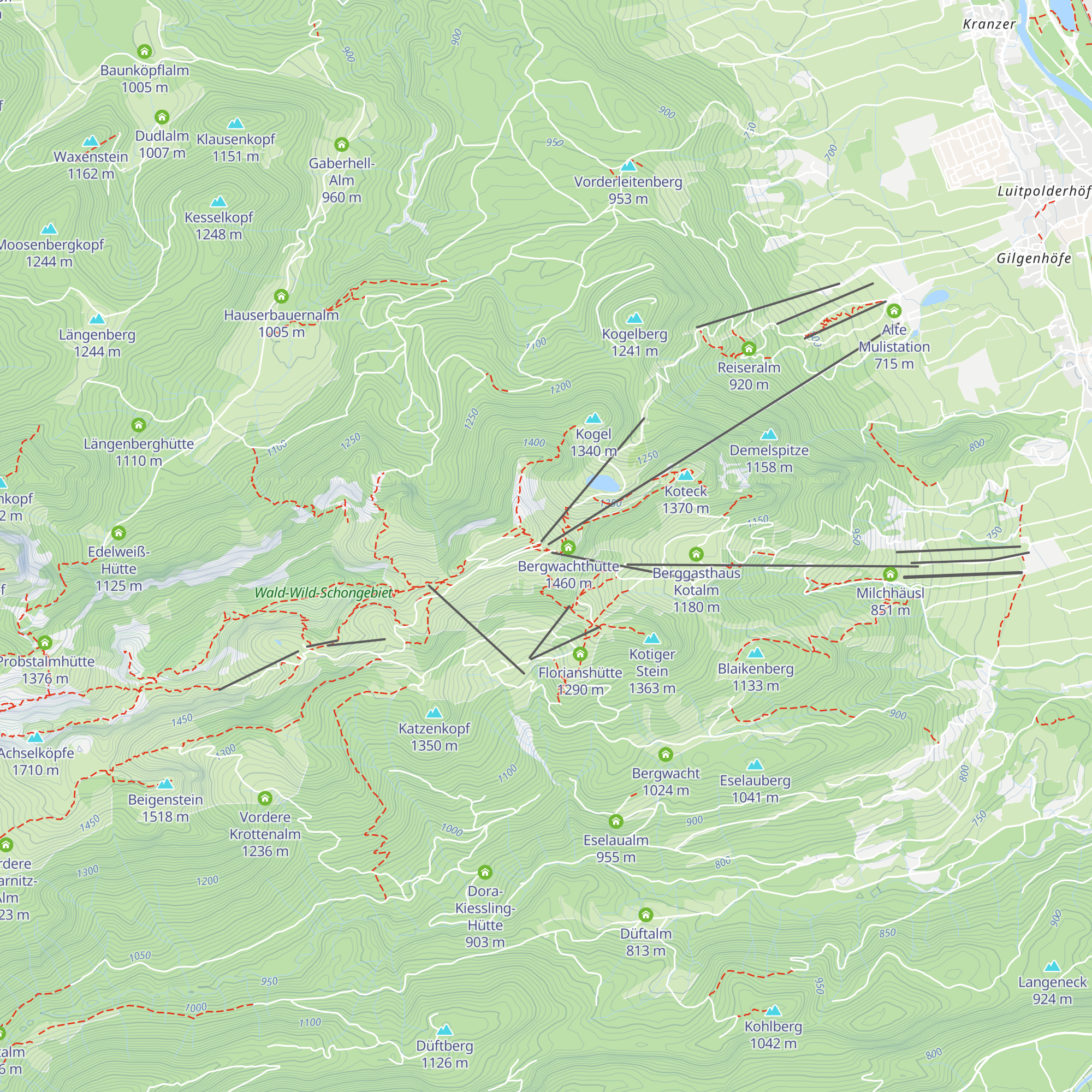 Panoramarestaurant Brauneck map