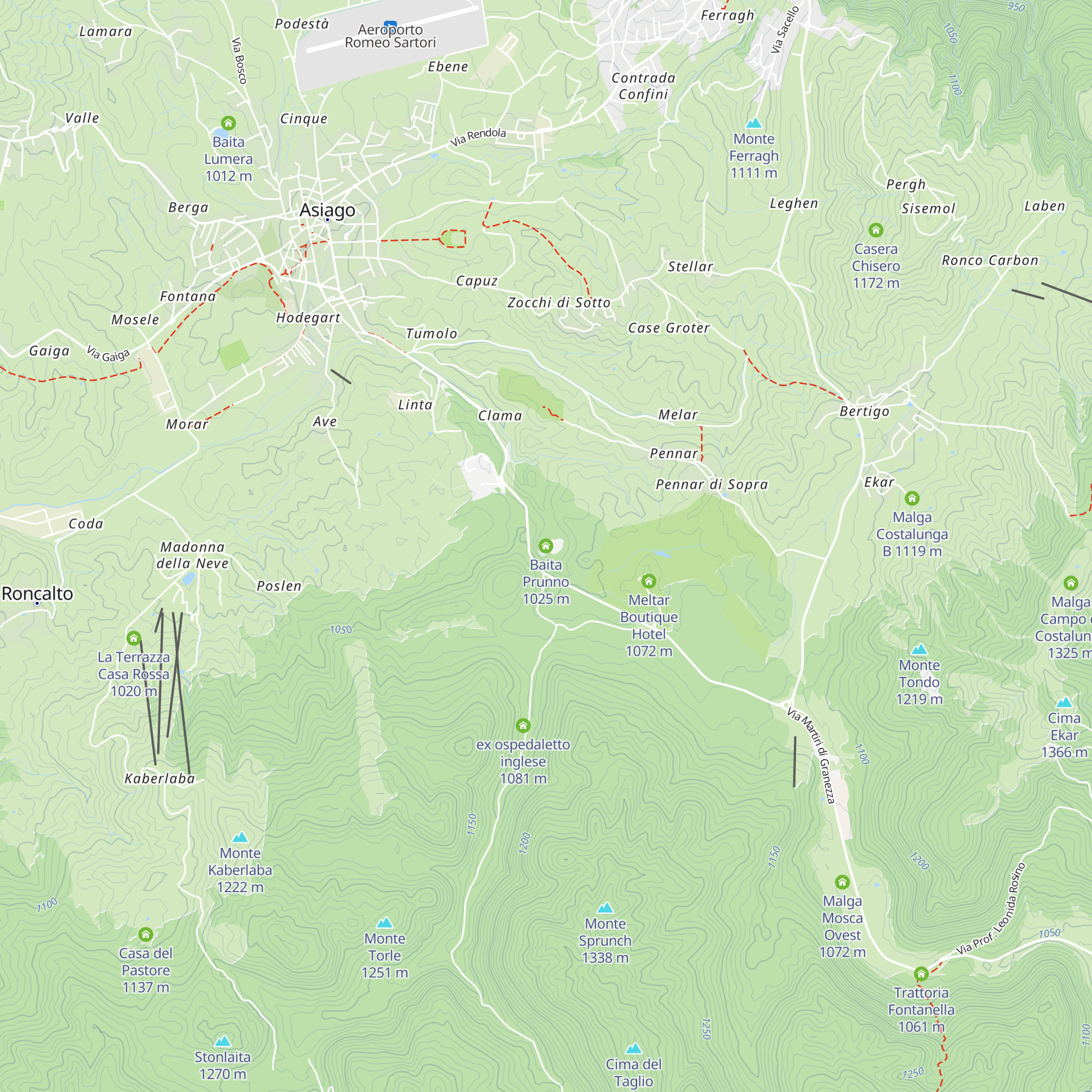 Baita Prunno map