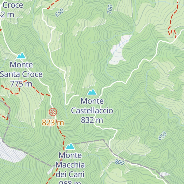 Map of Monte Castellaccio