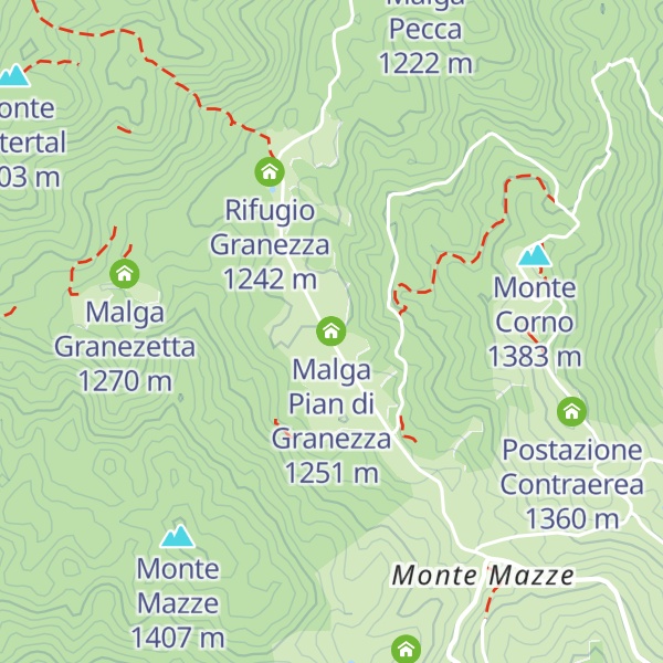 Map of Malga Pian di Granezza