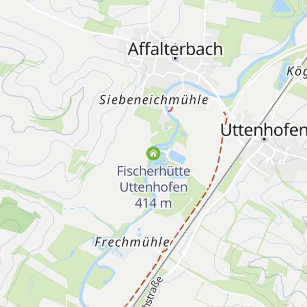 Map of Fischerhütte Uttenhofen
