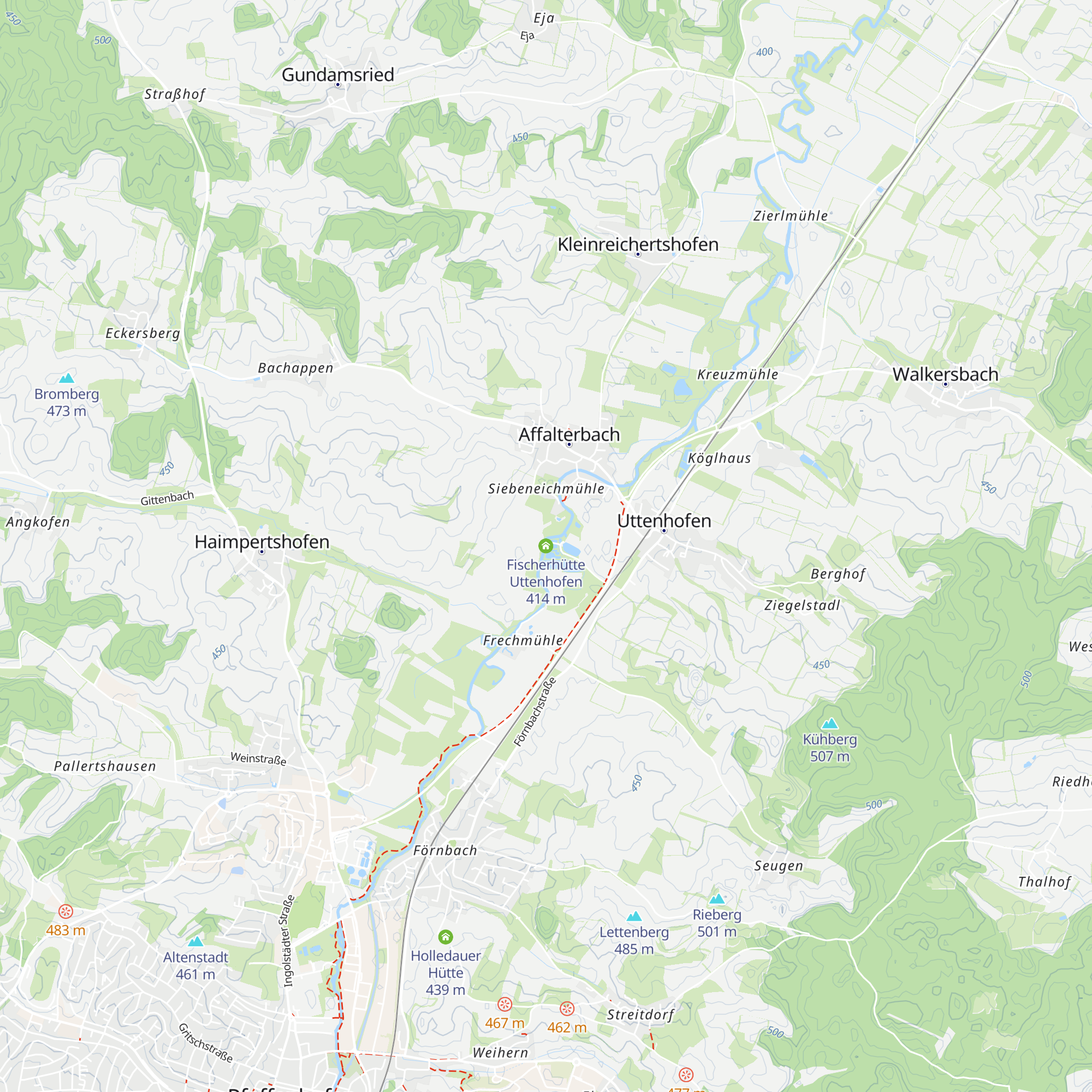 Fischerhütte Uttenhofen map