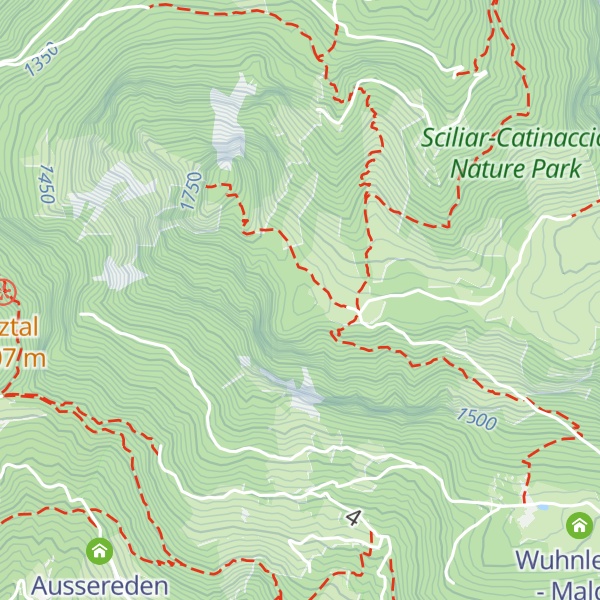 Map of Tschafon - Monte Cavone