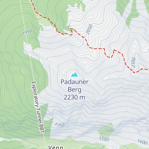 Map of Padauner Berg