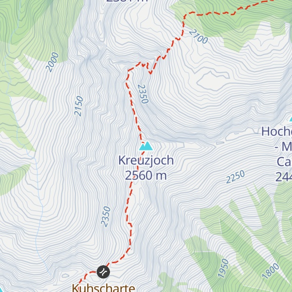 Map of Kreuzjoch