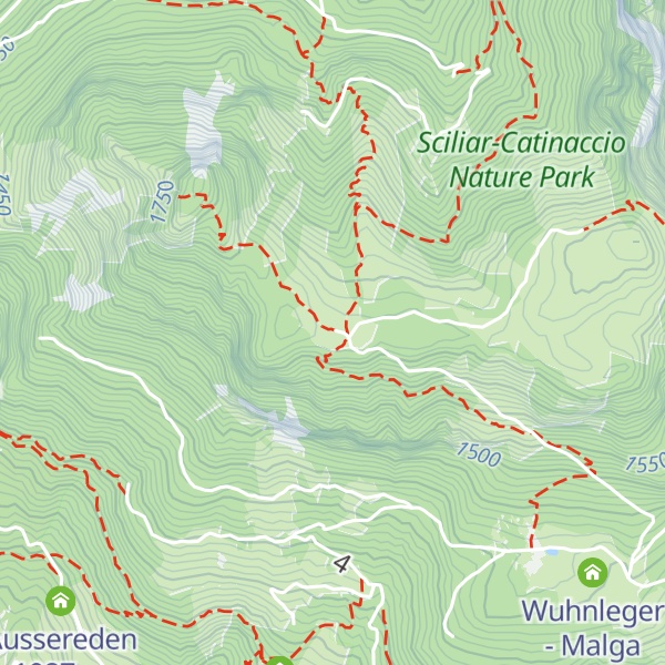 Map of Schutzhaus Tschafon - Rifugio Monte Cavone