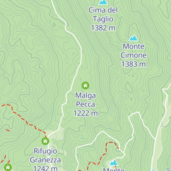 Map of Malga Pecca