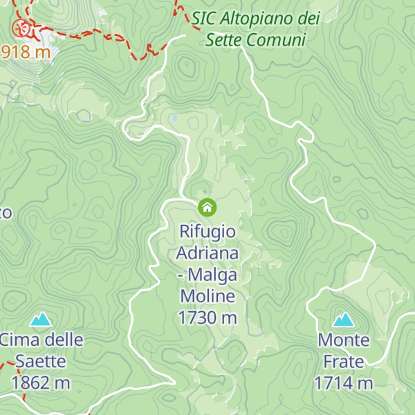 Map of Rifugio Adriana - Malga Moline