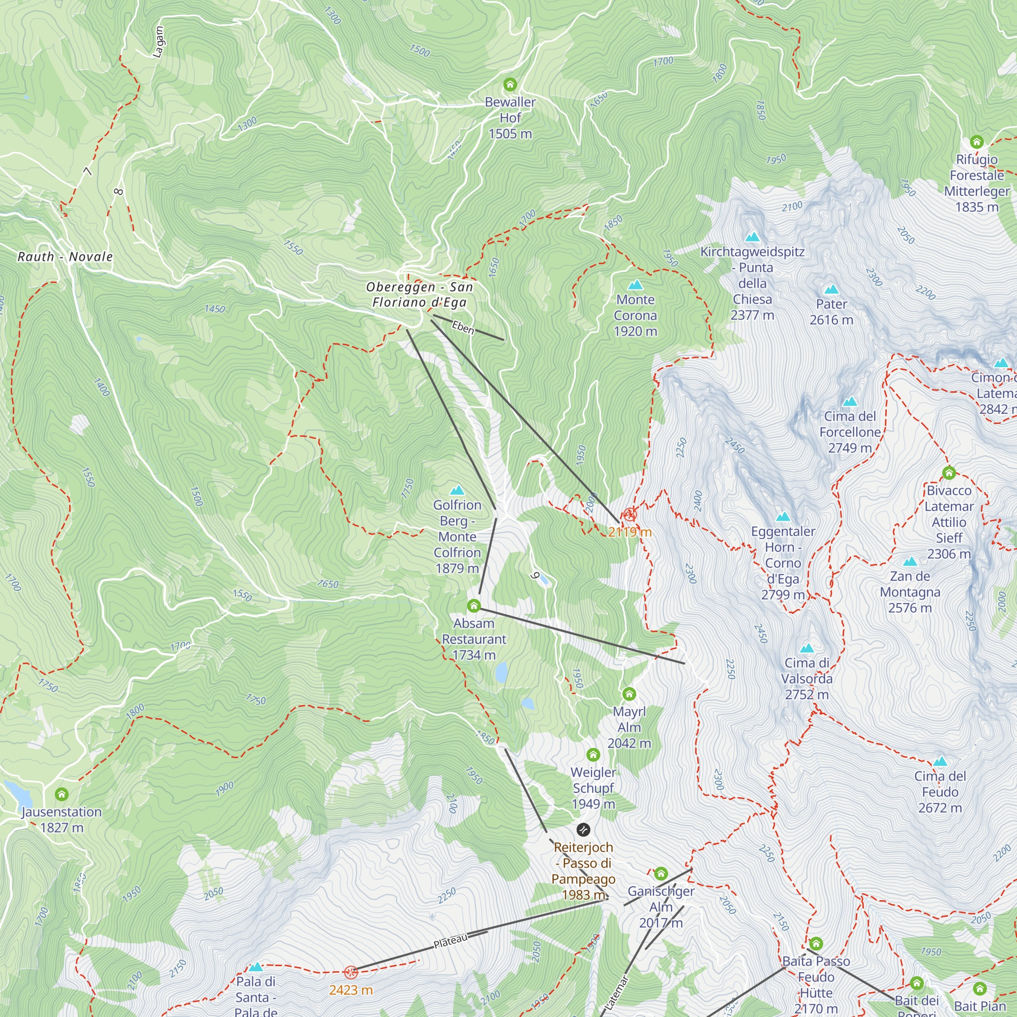 Epircher Laner Alm - Malga Epircher Laner map