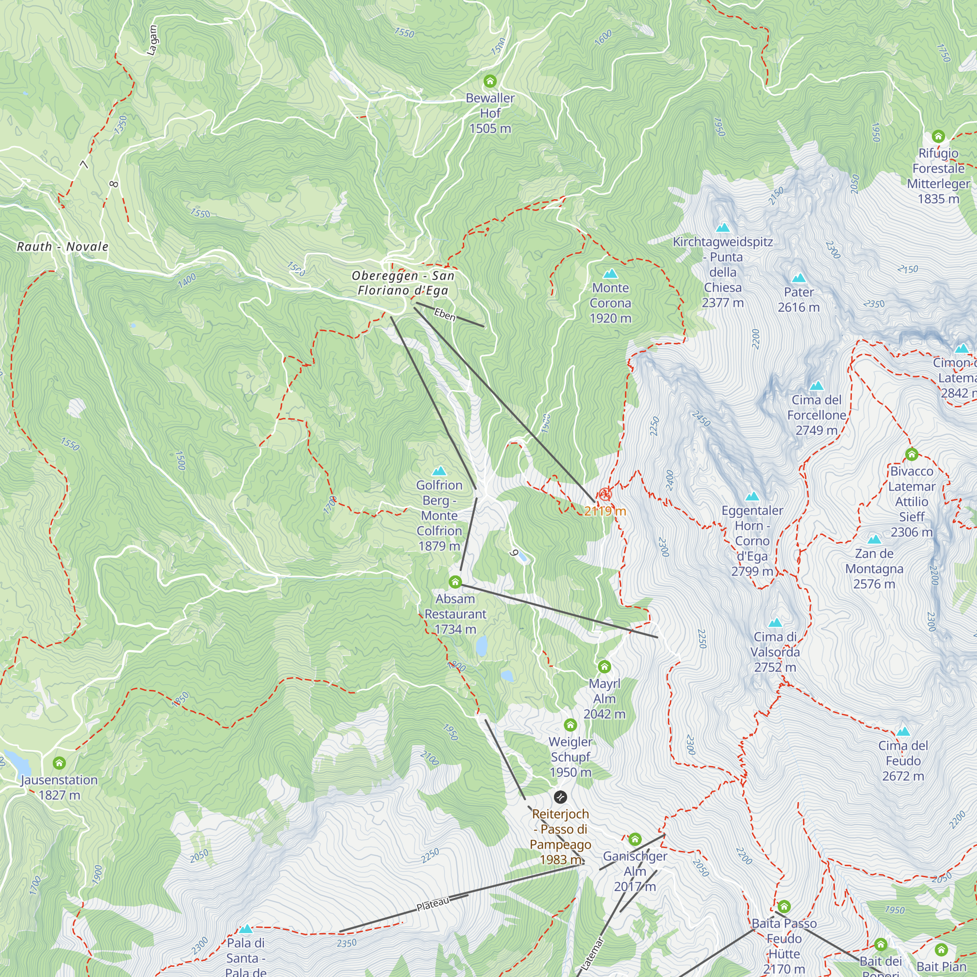 Epircher Laner Alm - Malga Epircher Laner map