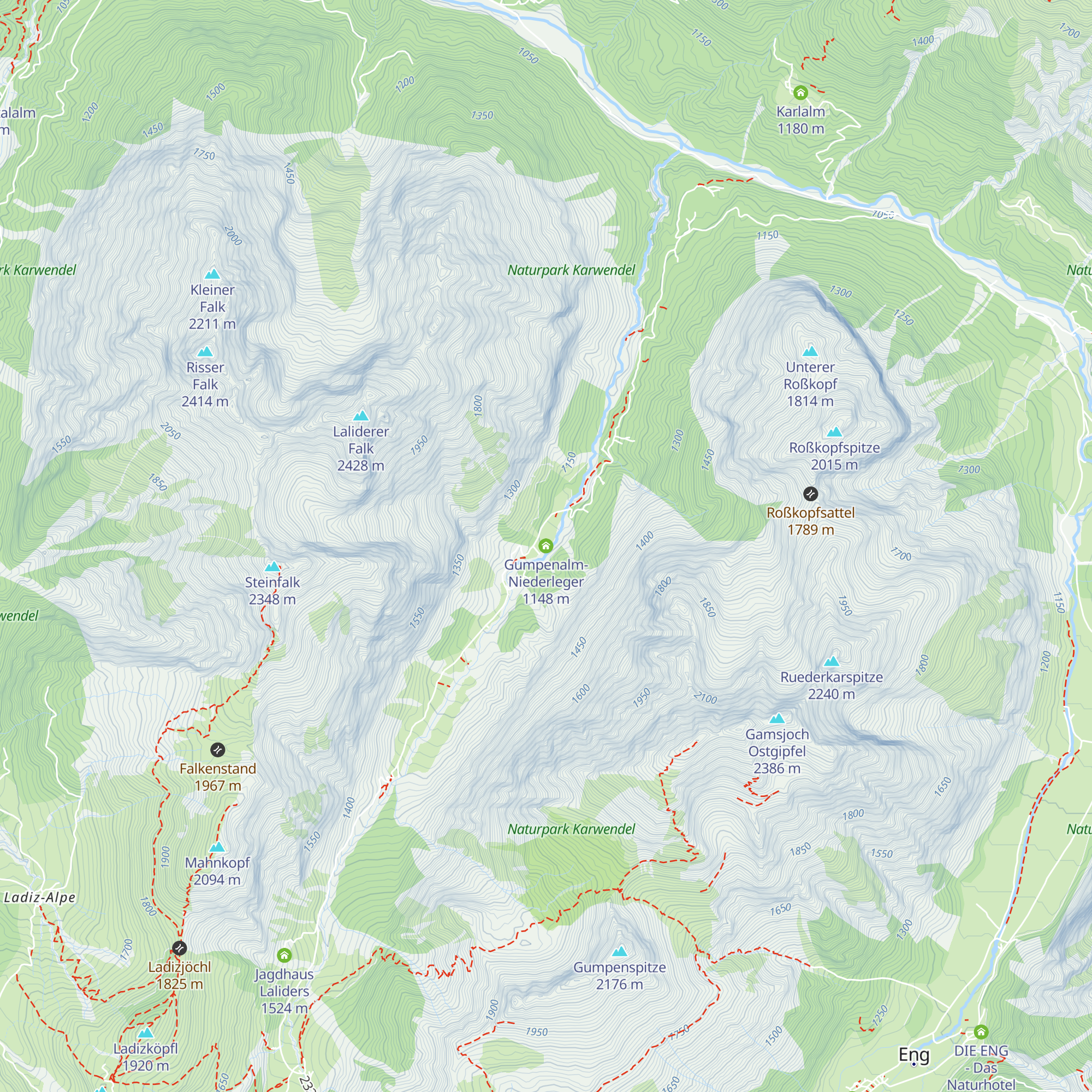 Gumpenalm-Niederleger map