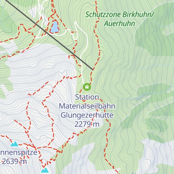 Map of Station Materialseilbahn Glungezerhütte
