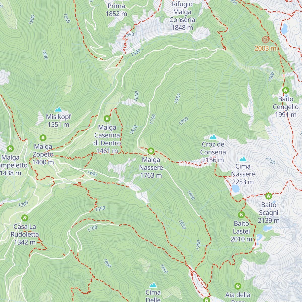 Malga Nassere map