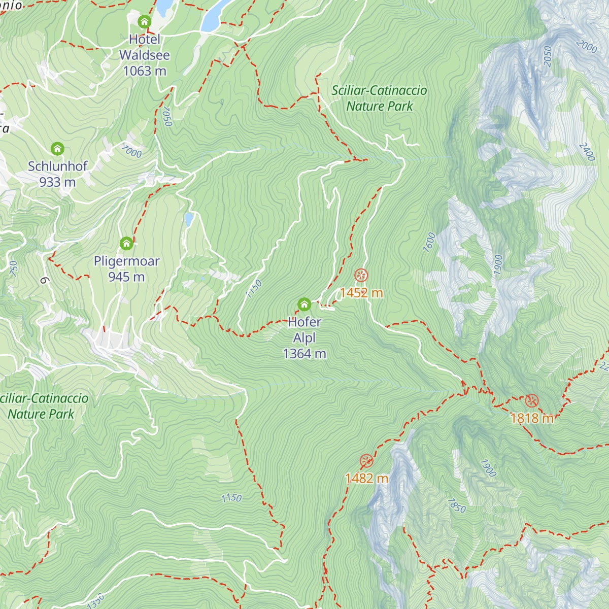 Hofer Alpl map