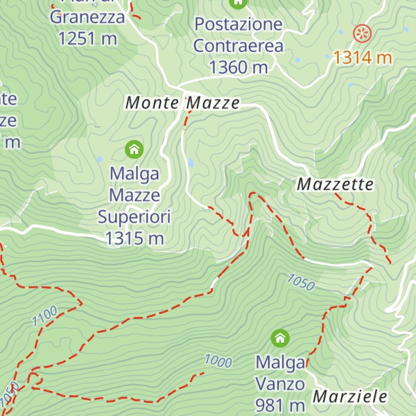 Map of Malga Mazze Inferiori