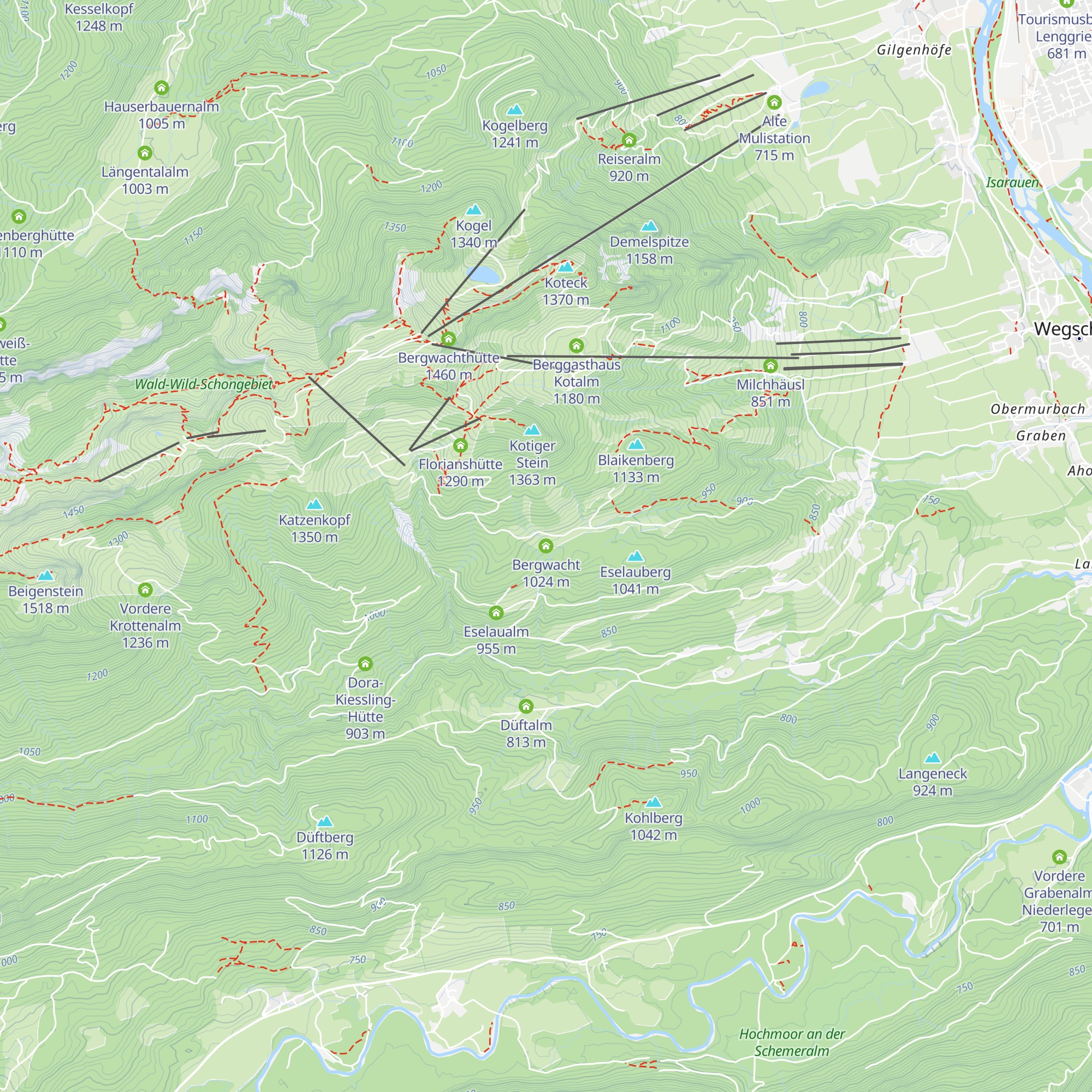 Bergwacht map