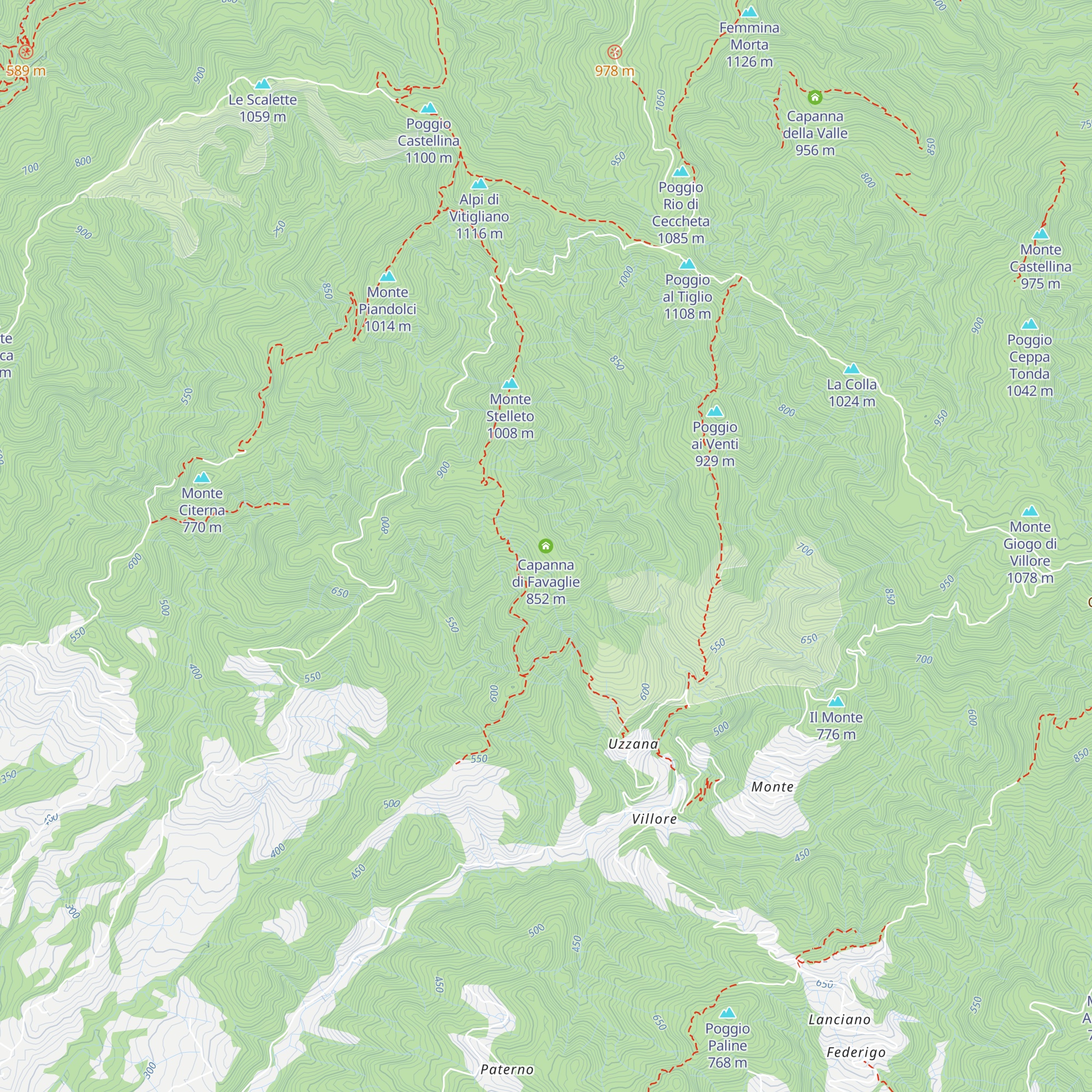 Capanna di Favaglie map
