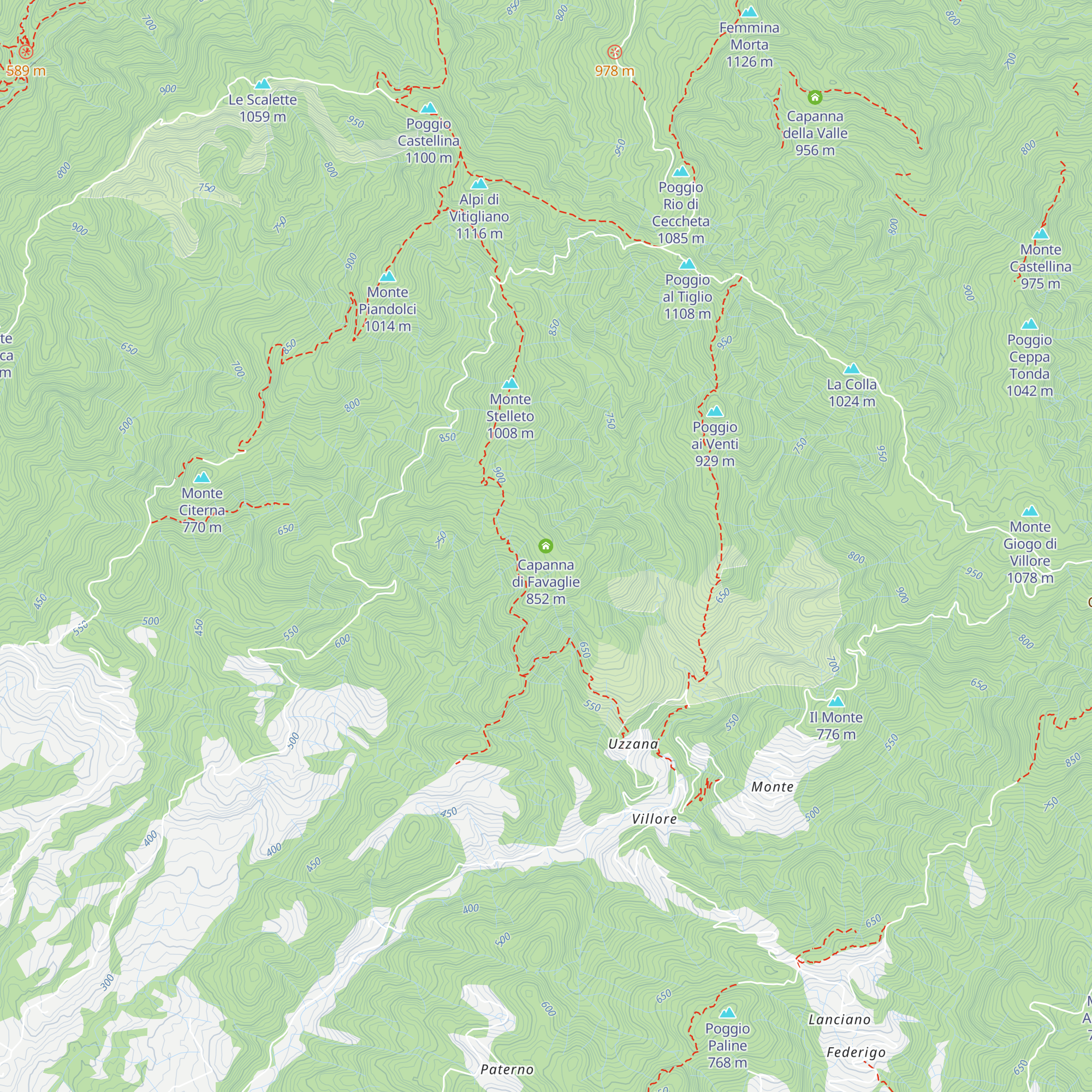 Capanna di Favaglie map