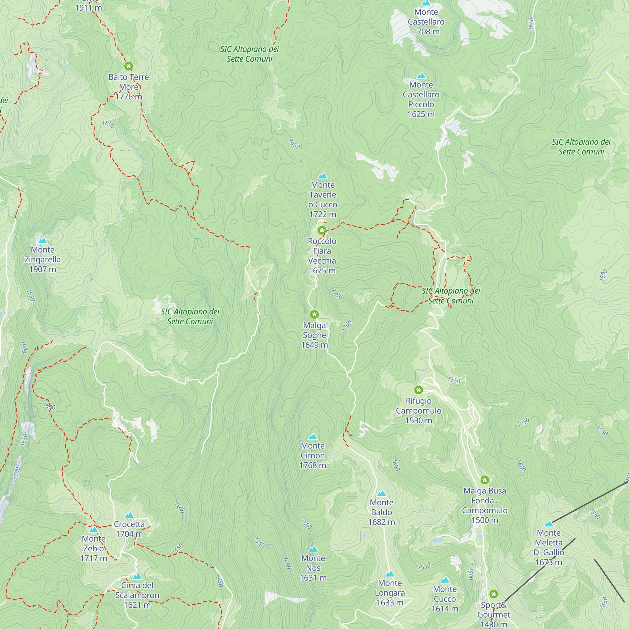 Malga Soghe map