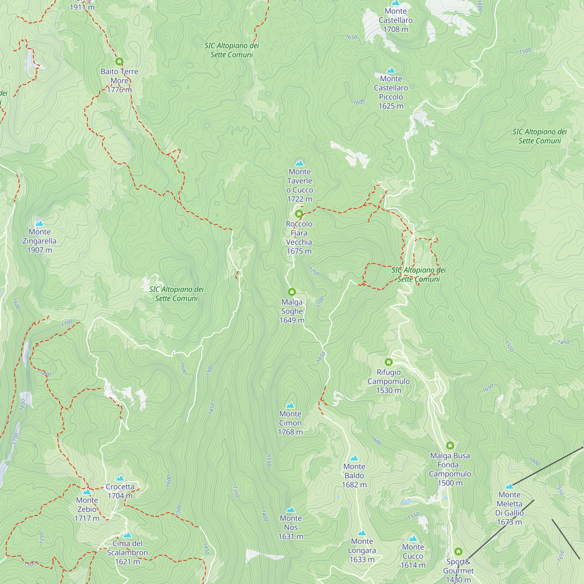 Malga Soghe map
