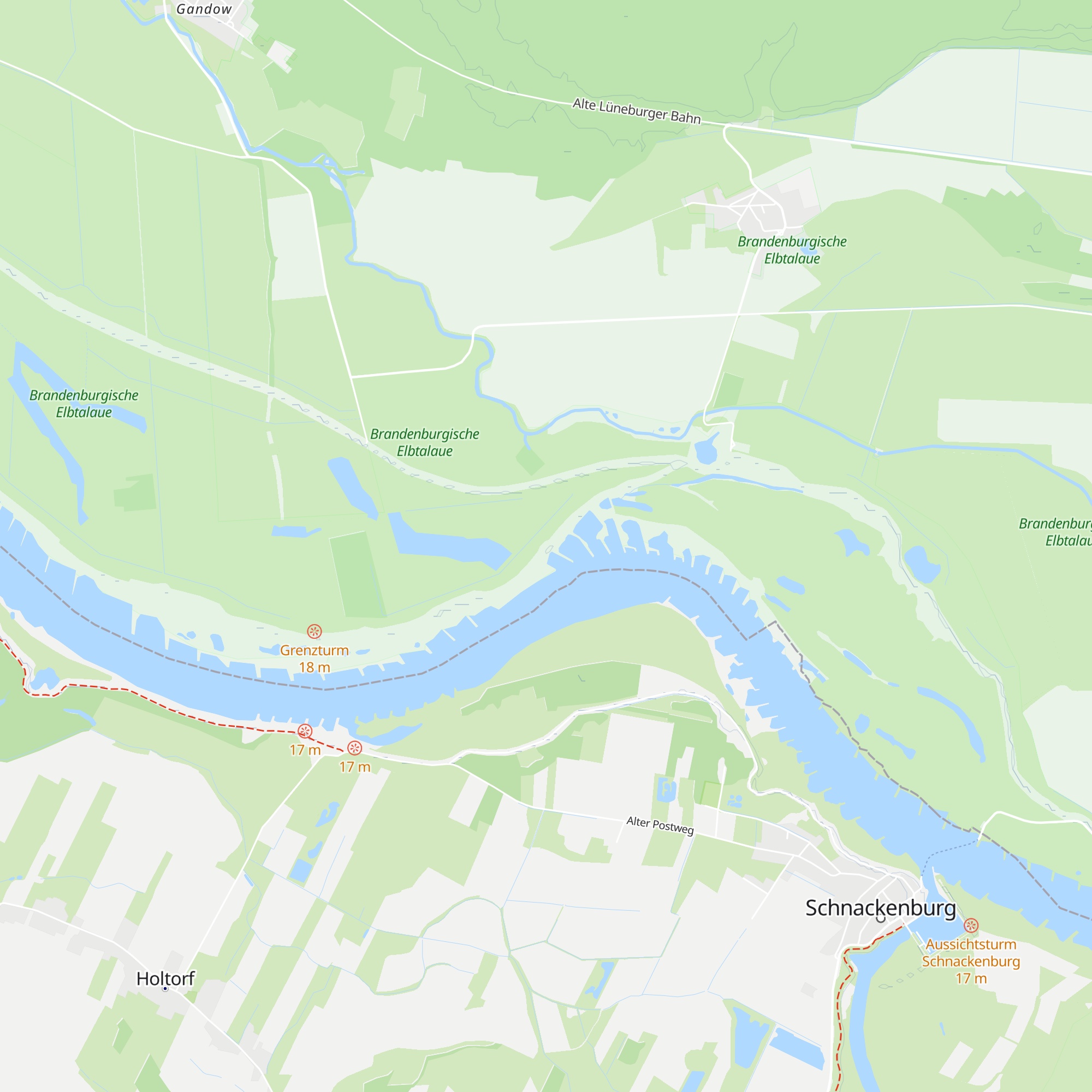 Unterstandshütte Auenblick map