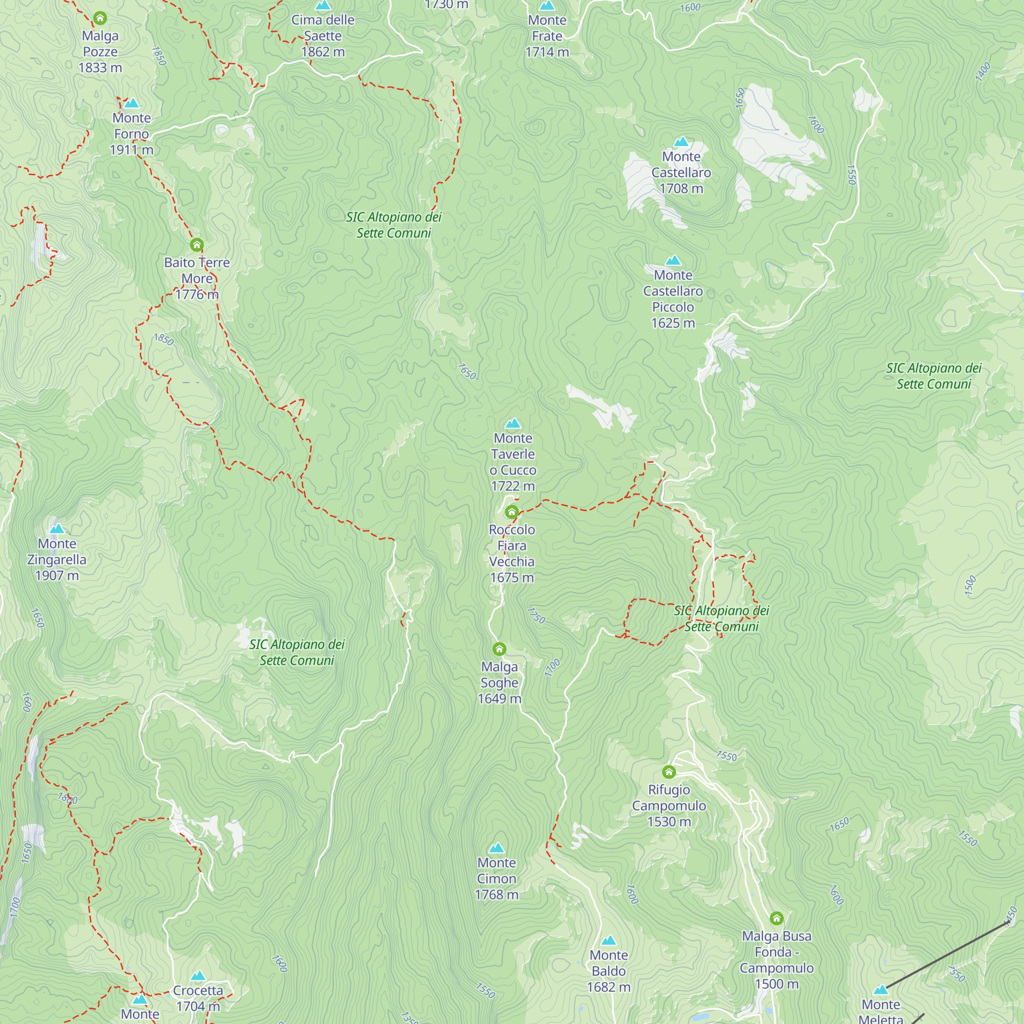 Roccolo Fiara Vecchia map