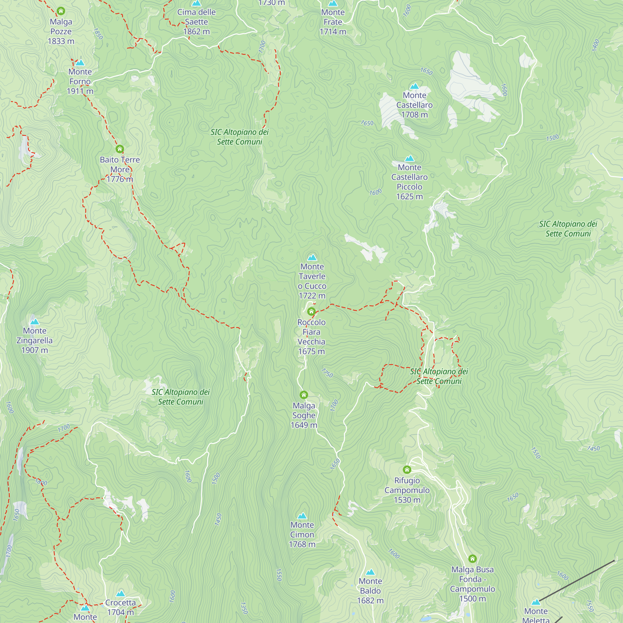 Roccolo Fiara Vecchia map