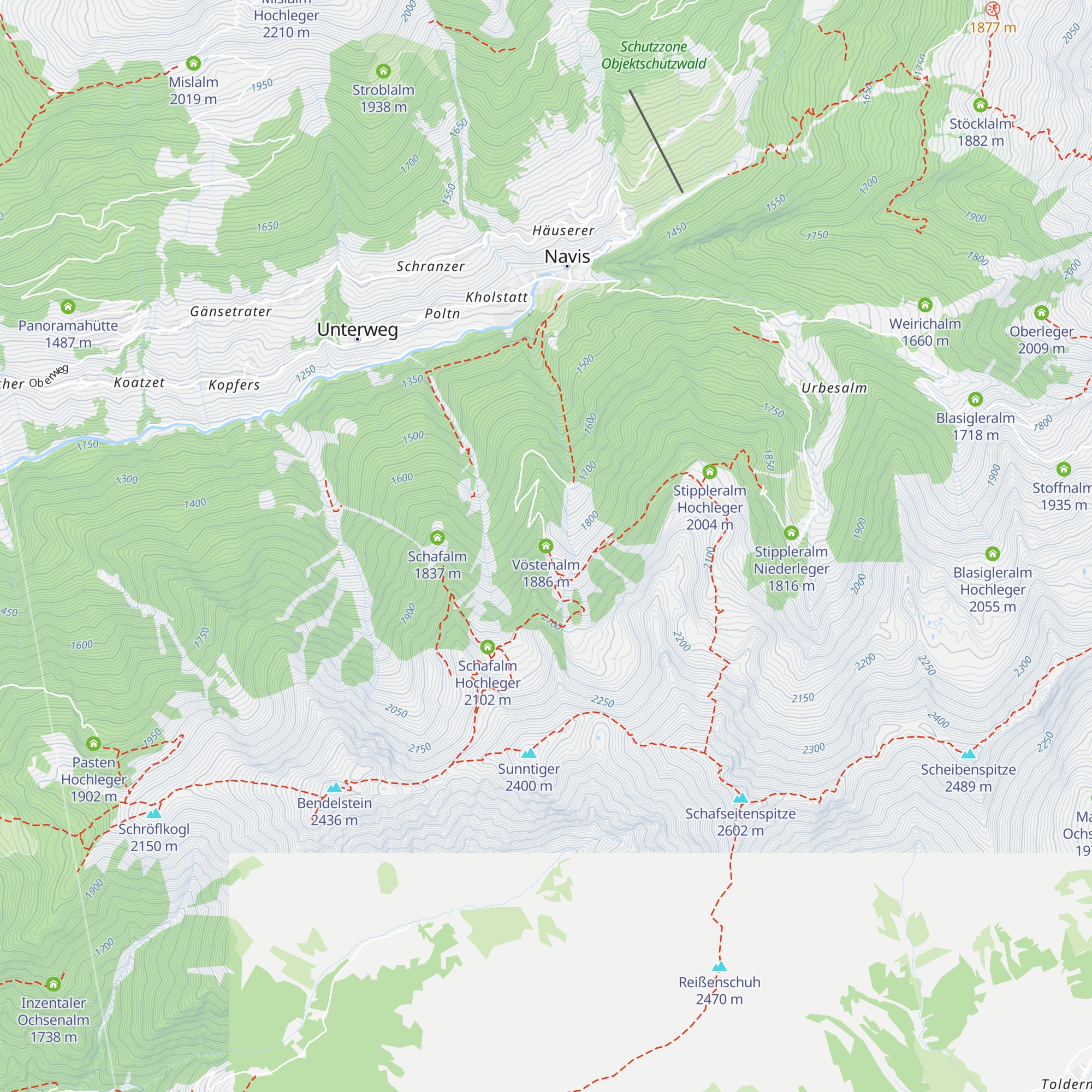 Vöstenalm map