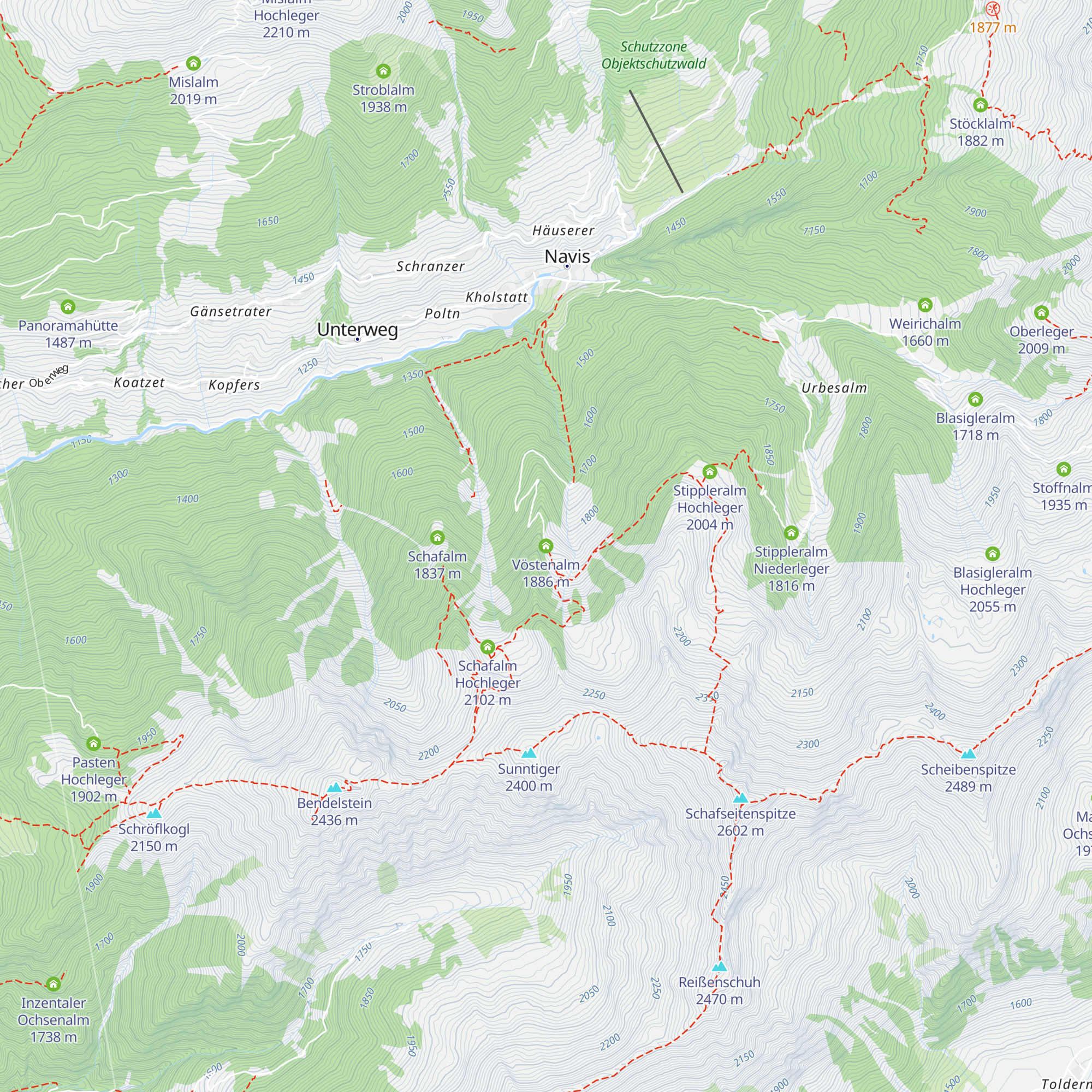 Vöstenalm map