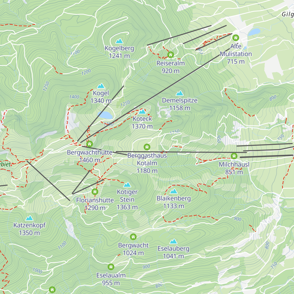 Berggasthaus Kotalm map