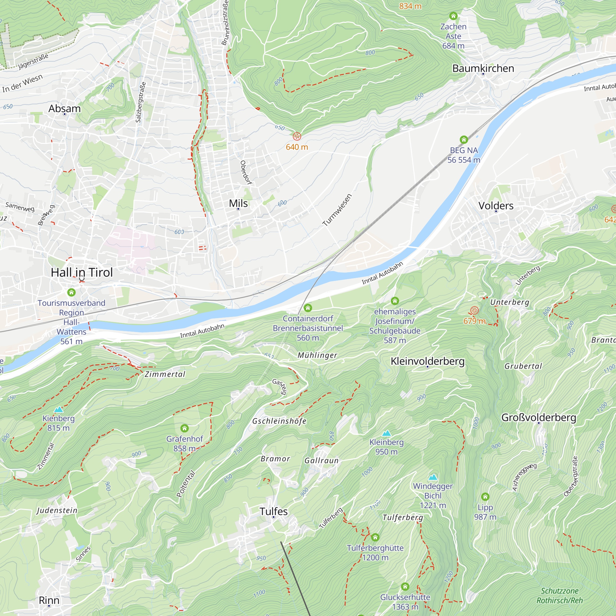 Containerdorf Brennerbasistunnel map
