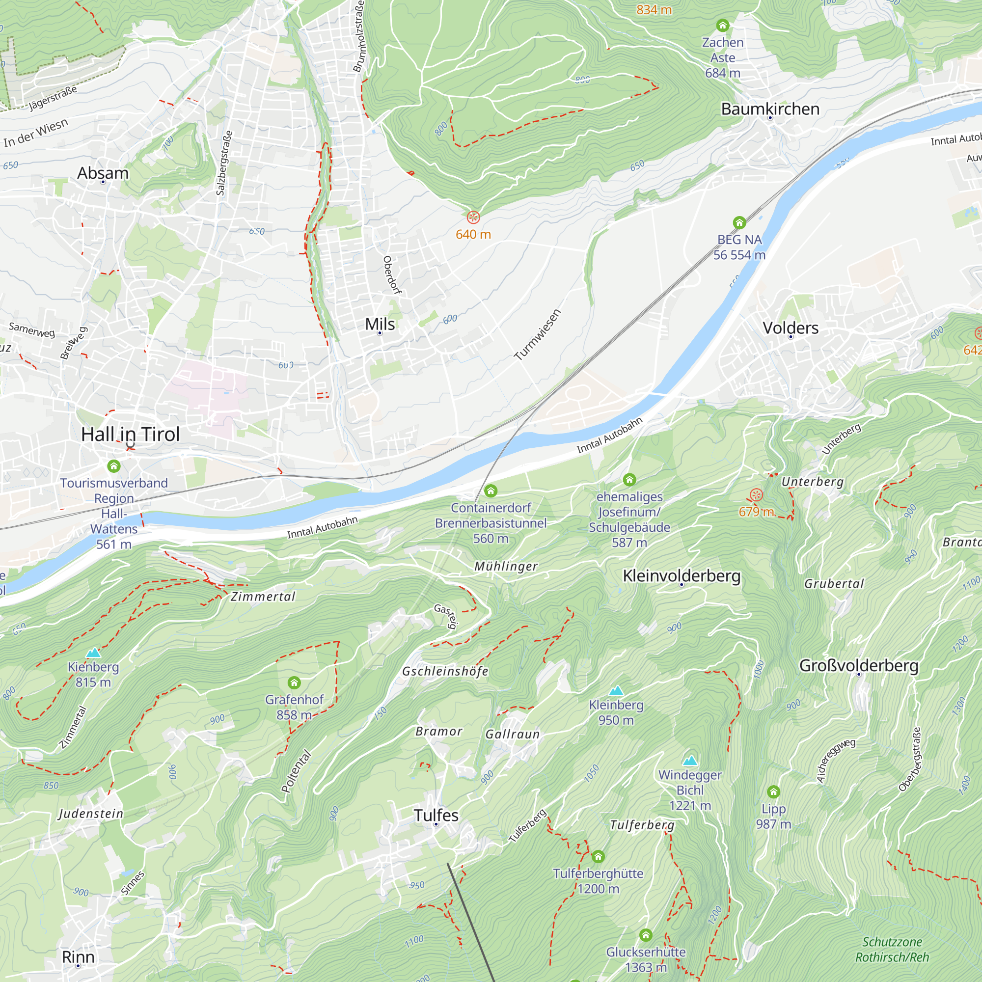 Containerdorf Brennerbasistunnel map