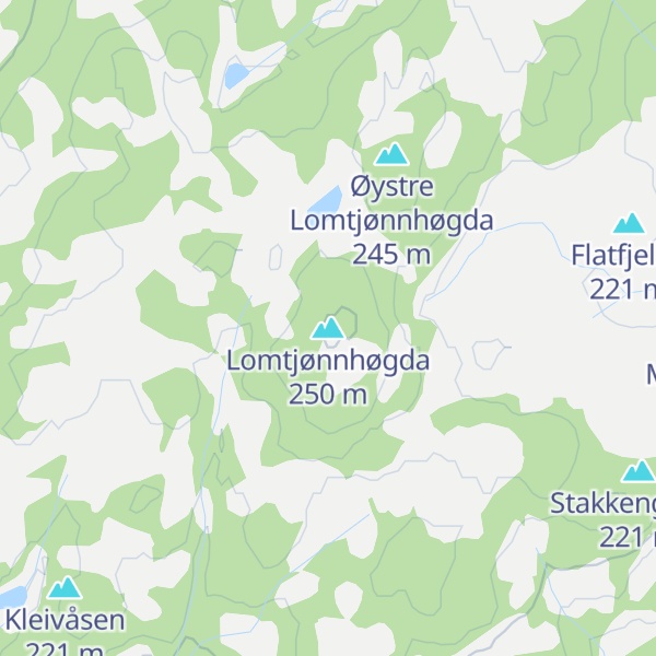Map of Lomtjønnhøgda