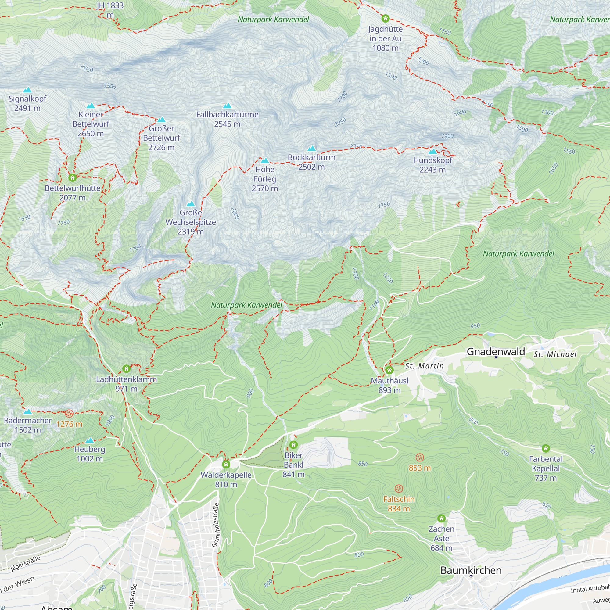Ehem. Halltaler Hütte map