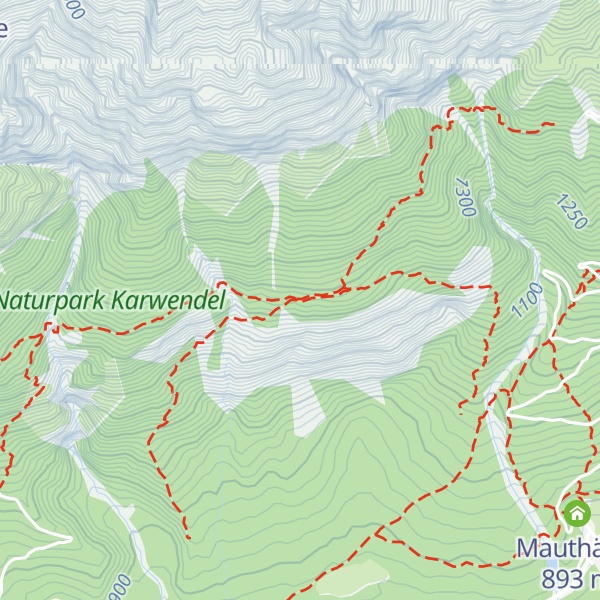 Map of Ehem. Halltaler Hütte