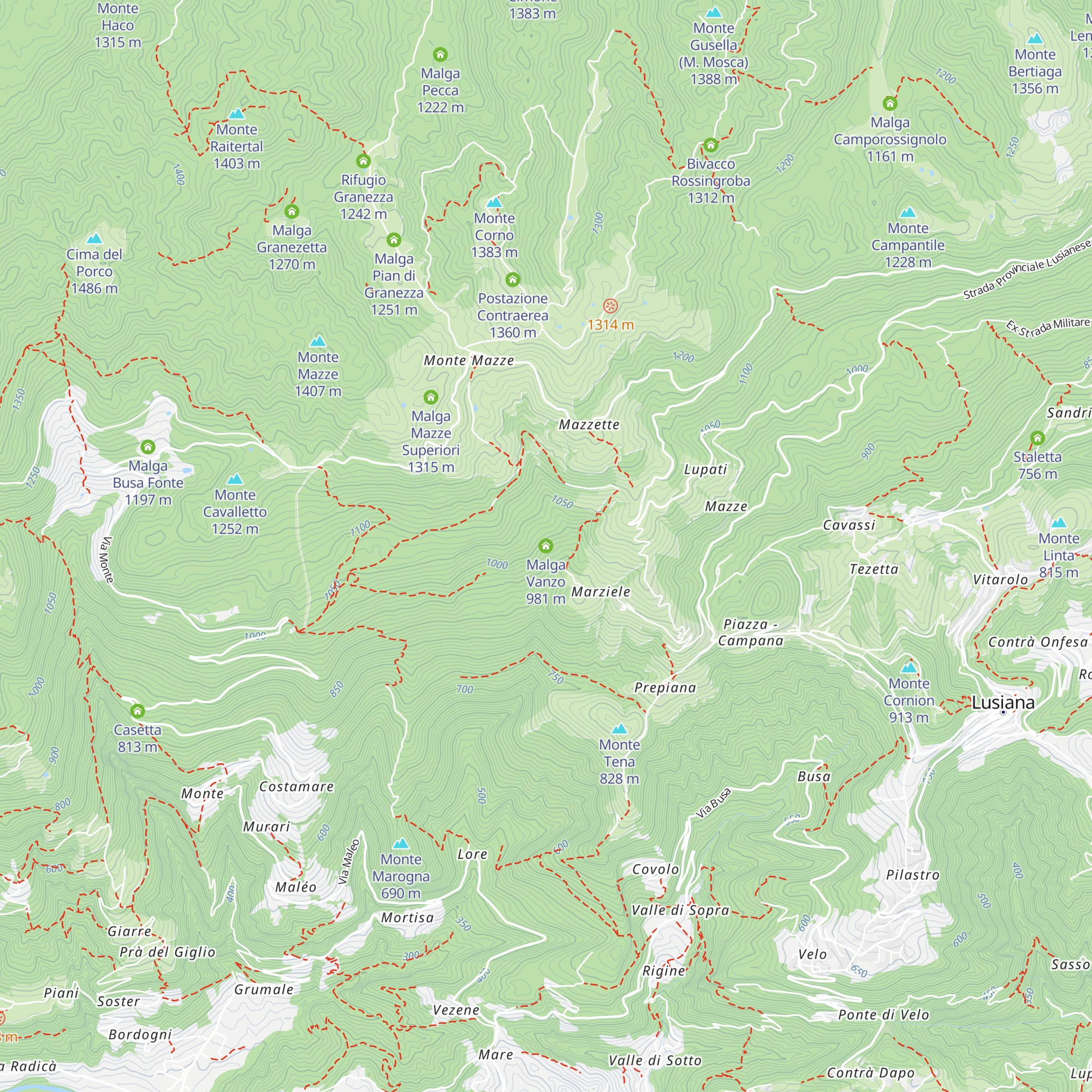 Malga Vanzo map