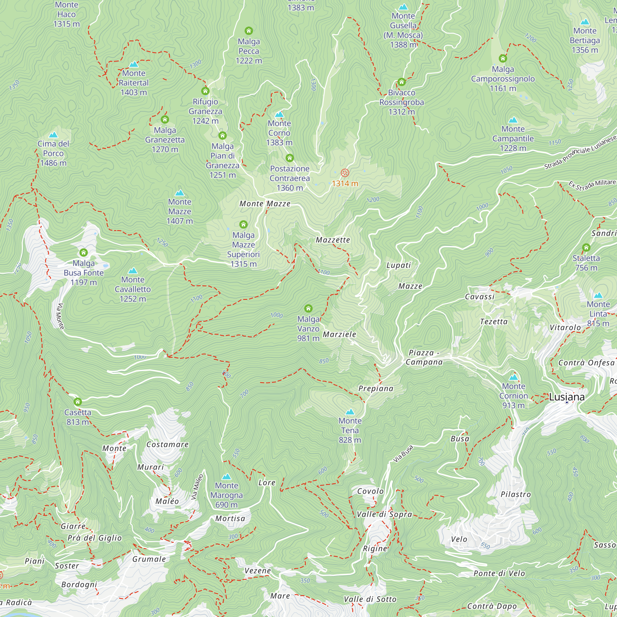 Malga Vanzo map