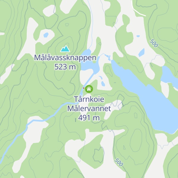 Map of Tårnkoie Målervannet